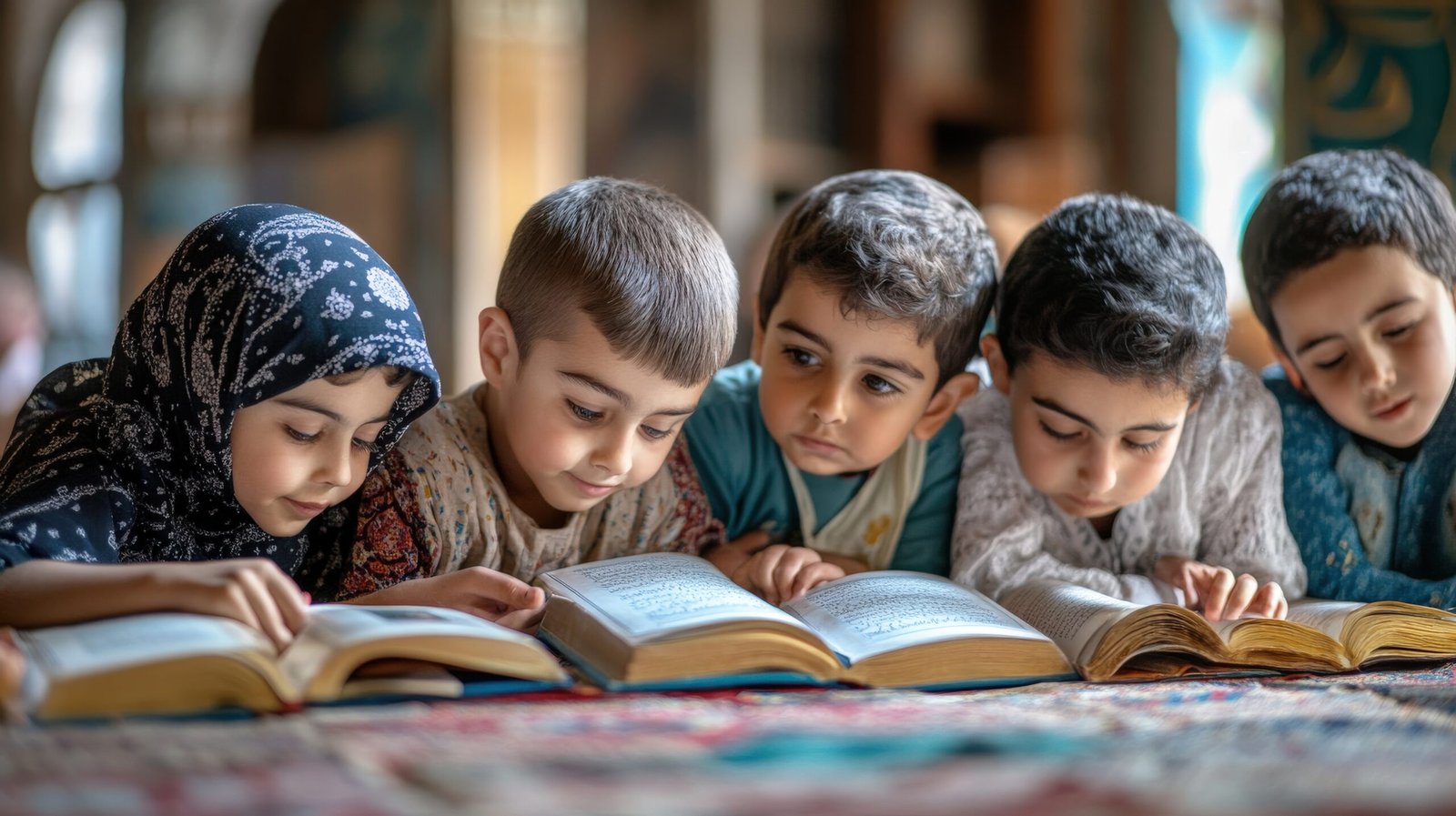 Vecteezy Children Engrossed In Studying Books On A Carpet 66243797 Scaled