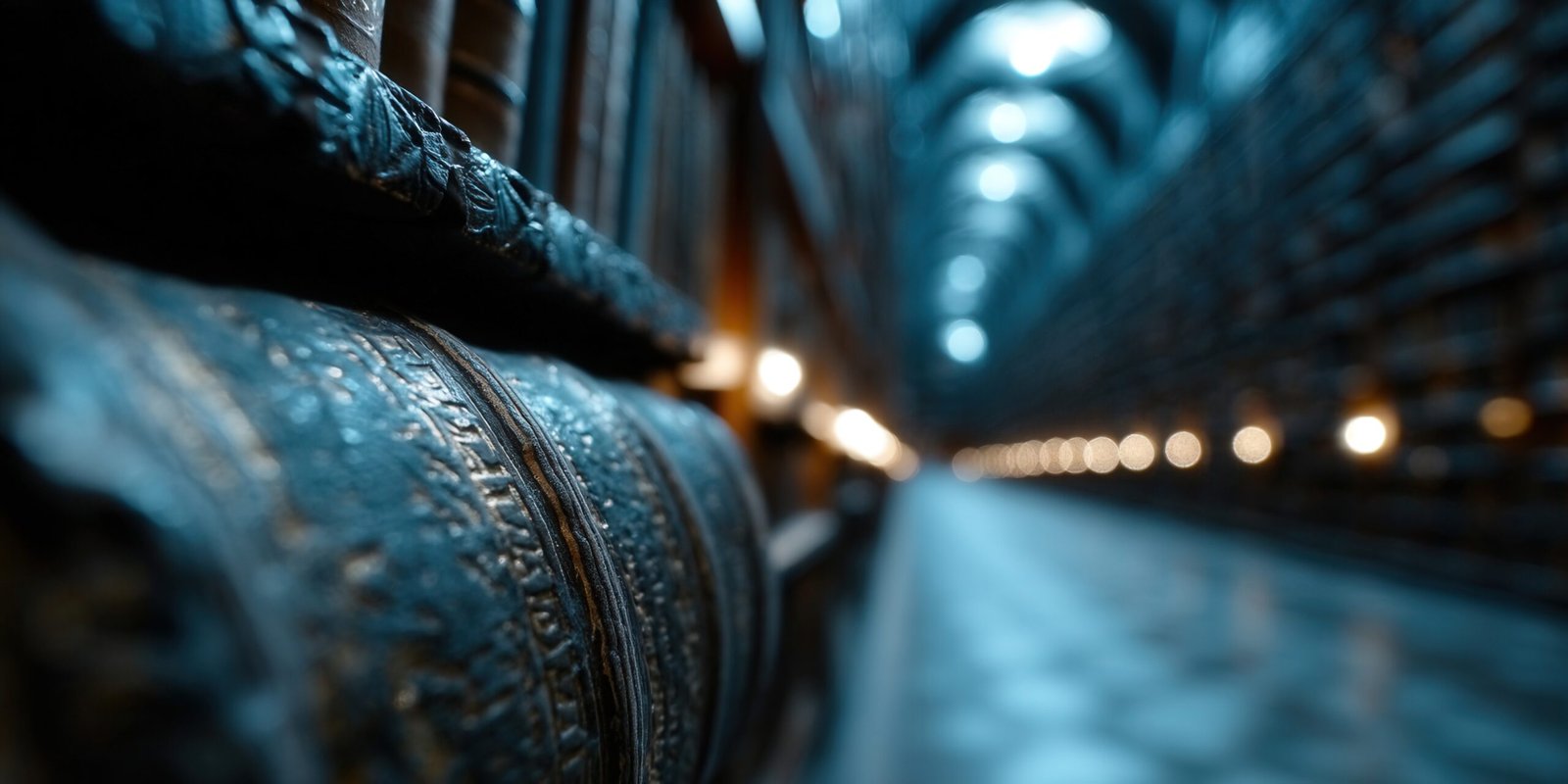 Vecteezy Elegant Library Hallway Showcasing Antique Books And Warm 71110461 Scaled